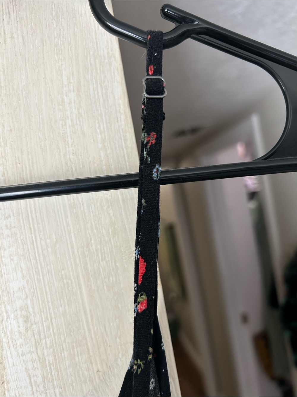 Aeropostale Black Mini Slip Dress with Red & White Floral Print - Picture 6 of 7